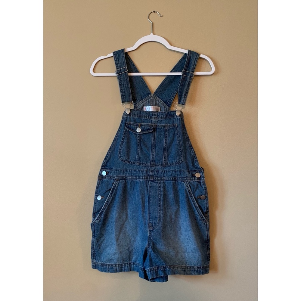 NO BOUNDARIES Denim Overall Shorts